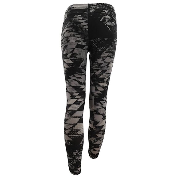 Grunge Monochrome Black Gray Streetwear Graphic Print Leggings Altcore Y2K M - Picture 3 of 9